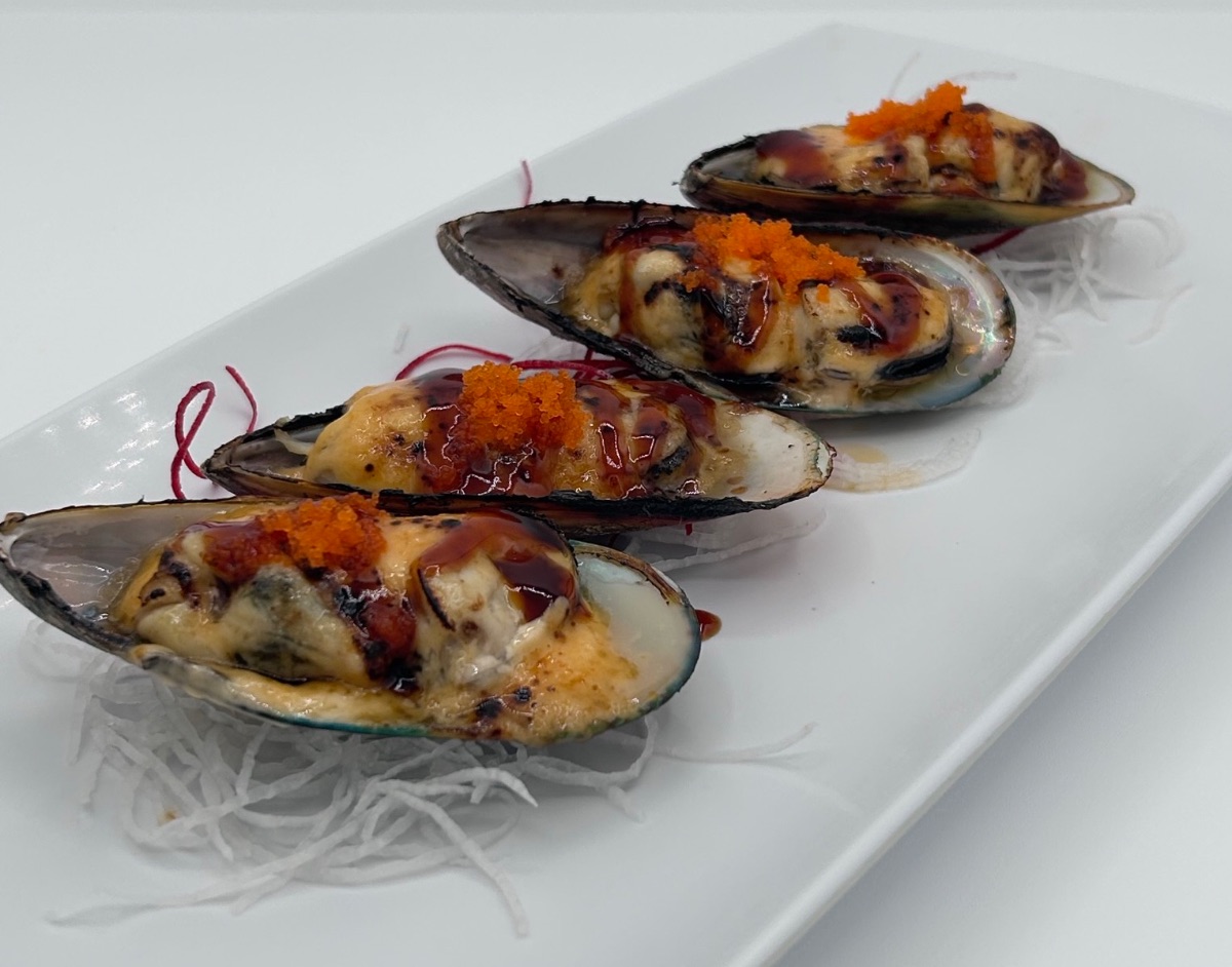 baked green mussel